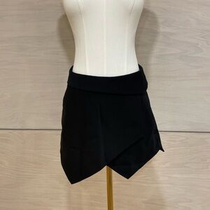 Zara Black Asymmetrical Mini Skirt